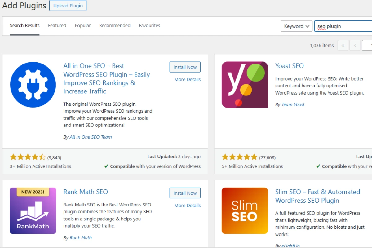 Most Popular SEO plugins out there.