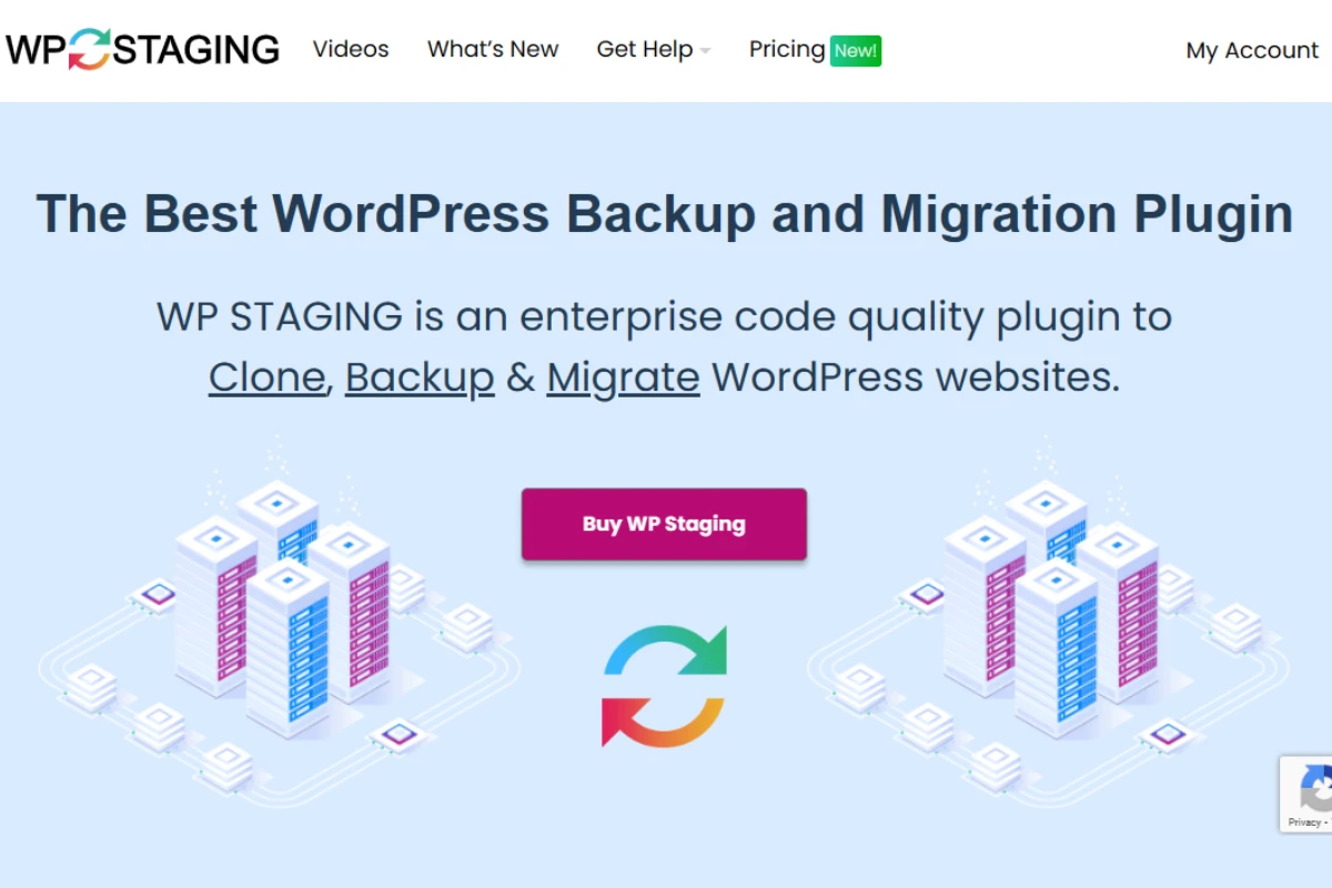 Screenshot of wp staging plugin 