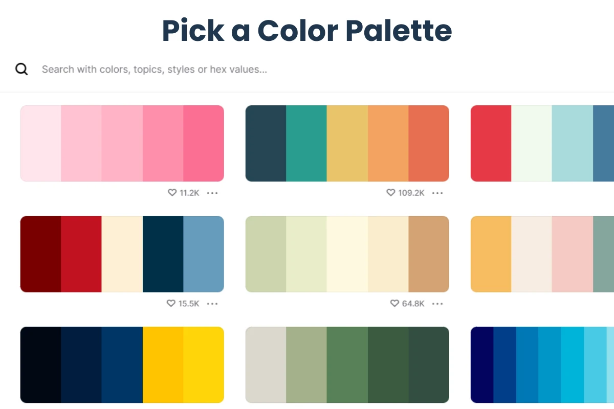 example of color palette